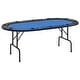 preview thumbnail 2 of 5, vidaXL 10-Player Folding Poker Table Card Gaming Table Furniture Blue/Green - 81.1" x 41.7" x 29.5"