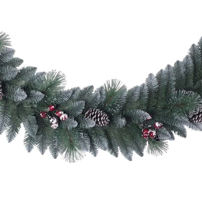 Puleo International 9' Sterling Pine Artificial Garland