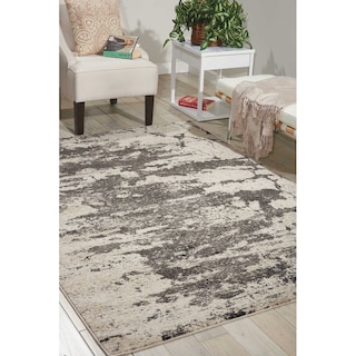 Nourison Maxell Modern Abstract Ombre Grey Ivory Area Rug