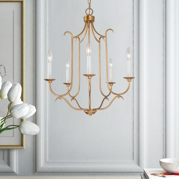 White and gold chandelier outlet