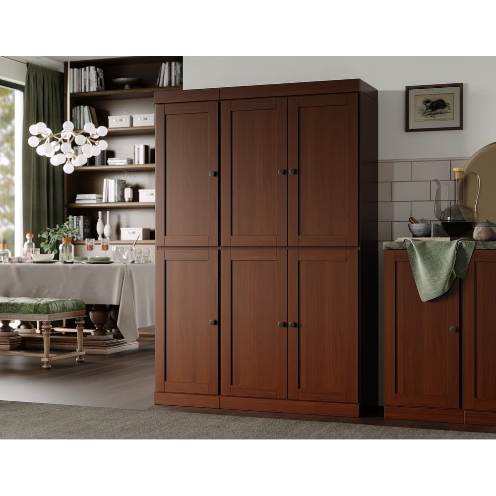 Palace Imports 100% Solid Wood Pantry Cabinet with Shaker Doors, Adjustable Shelves, 48.5" Wide, 71.5" Tall
