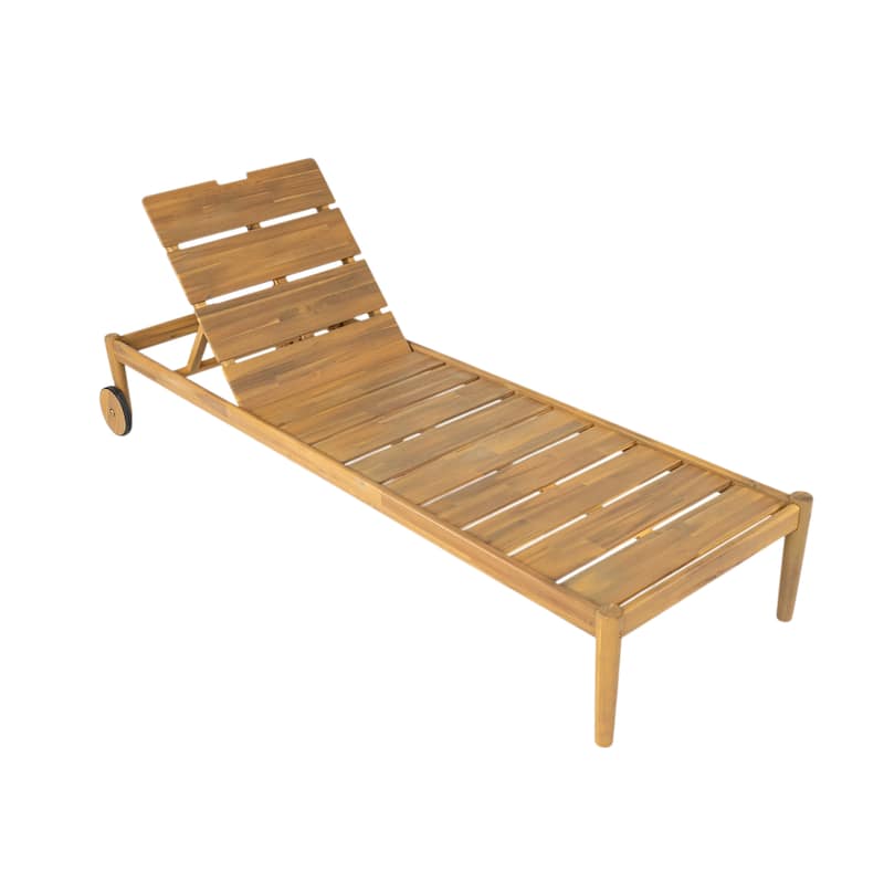 Christopher Knight Home - Jack Acacia Wood Patio Chaise Lounger (Set of 2)