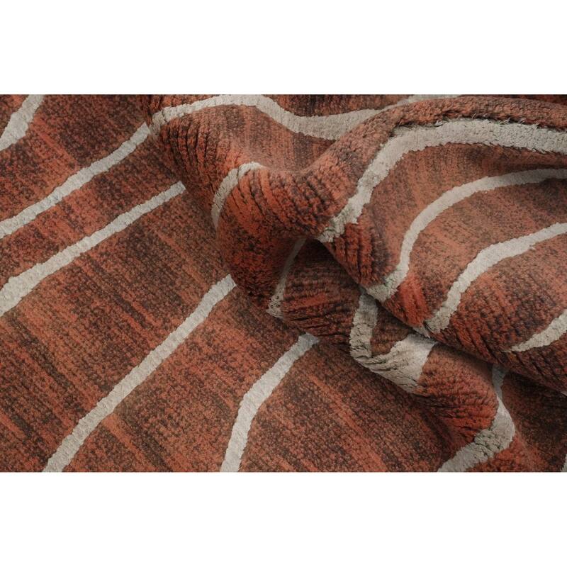 Modern Wool Gabbeh Oriental Runner Rug 3x8 - 7' 9'' X 2' 8''
