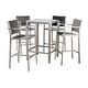 preview thumbnail 32 of 49, Cape Coral Outdoor 5-piece Aluminum Square Bar Set by Christopher Knight Home