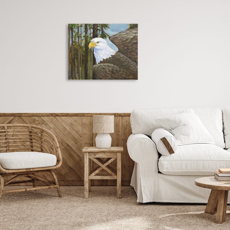 Stupell Woodland Eagle's View Canvas Wall Art Design By Paul Brent