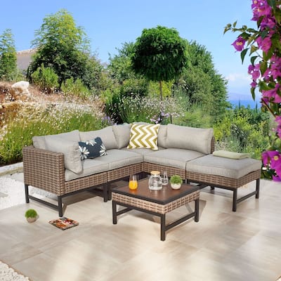 Patio Festival Right-Angle 6-Piece Outdoor Conversation Set