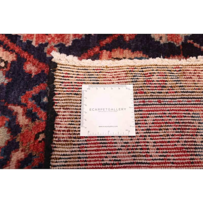 ECARPETGALLERY Hand-knotted Andelz Navy Wool Rug - 3'5 x 9'4