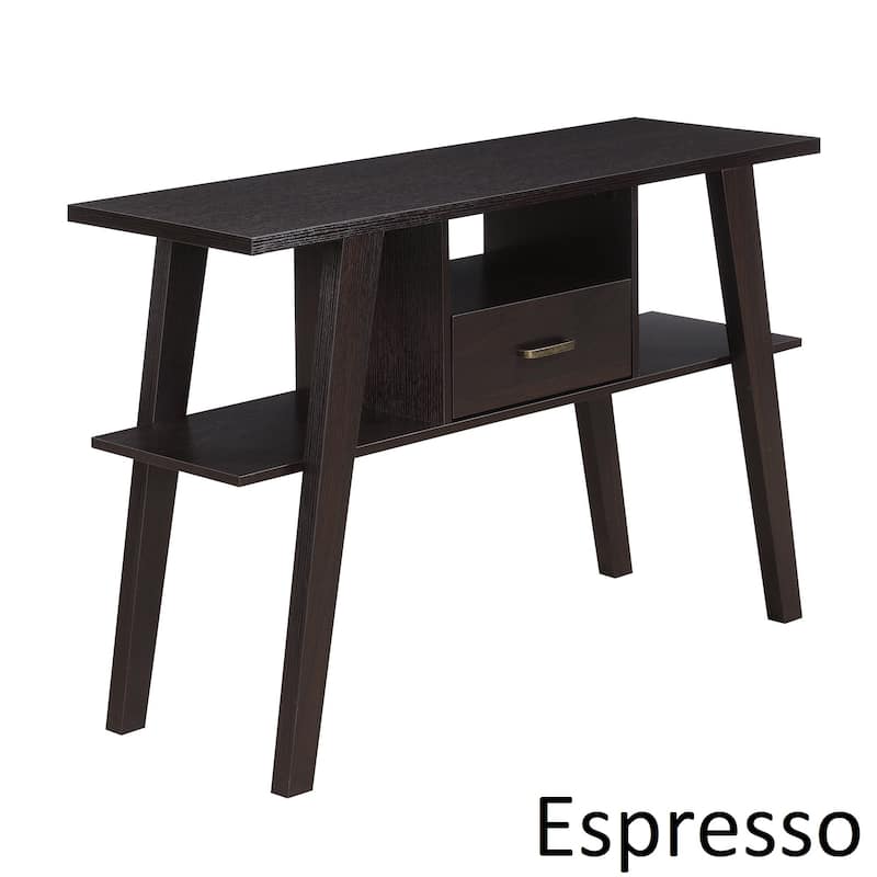 Convenience Concepts Newport Mike W 1 Drawer Console Table with Shelves