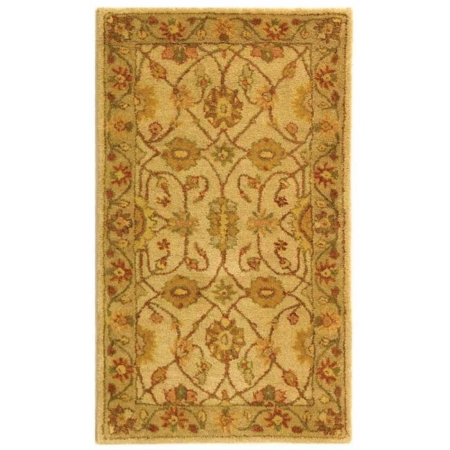 SAFAVIEH Handmade Antiquity Estera Traditional Oriental Wool Rug - 2'3" x 4' - Ivory/Light Green