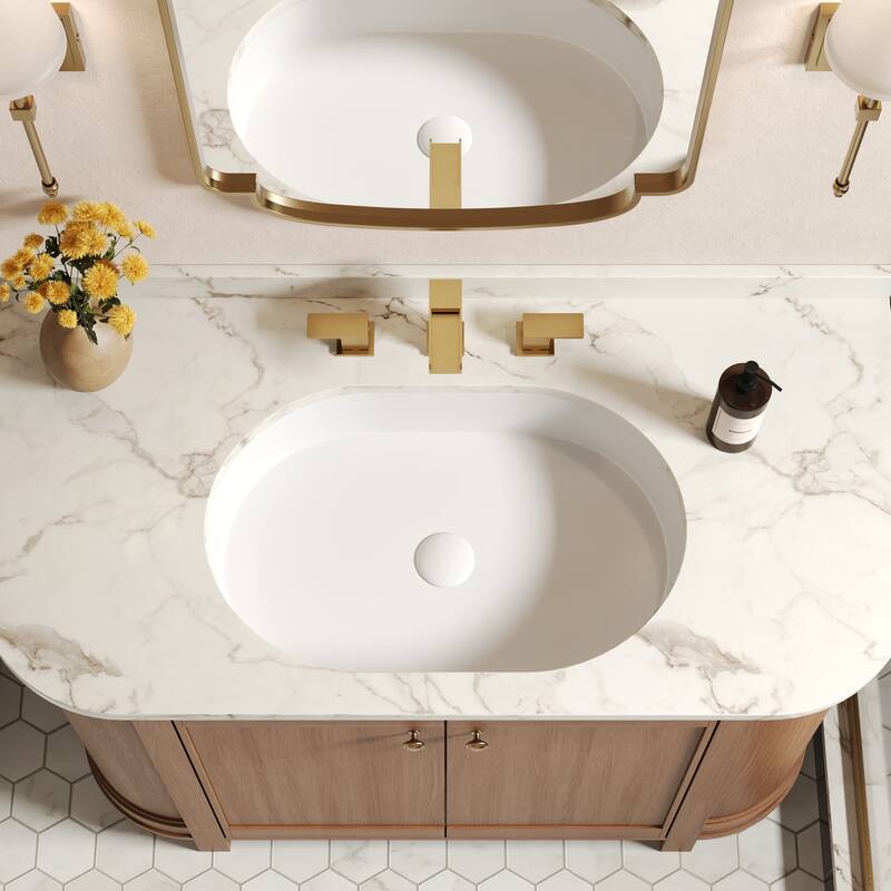 GRANDJOY 4" Waterfall Sink Faucet 3-Hole Stainless Steel Bathroom Faucet