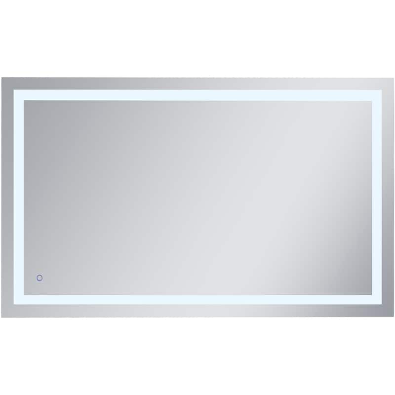 Elegant Lighting Helios 36" x 60" Rectangular Frameless Wall Mounted - Silver