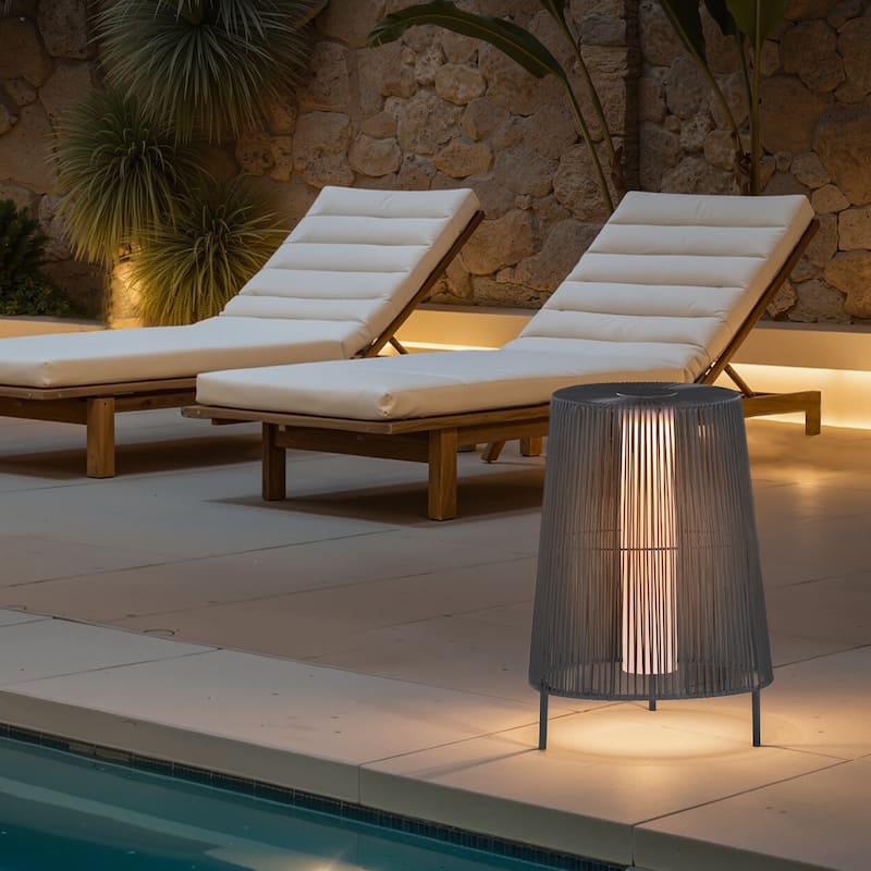 Modern Outdoor Solar Lights Floor Lamp for Patio Set of 2 - Set of 2