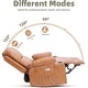 preview thumbnail 8 of 73, Oversized power recliner with heat, massage, 360 degrees swivel, and cup holder.