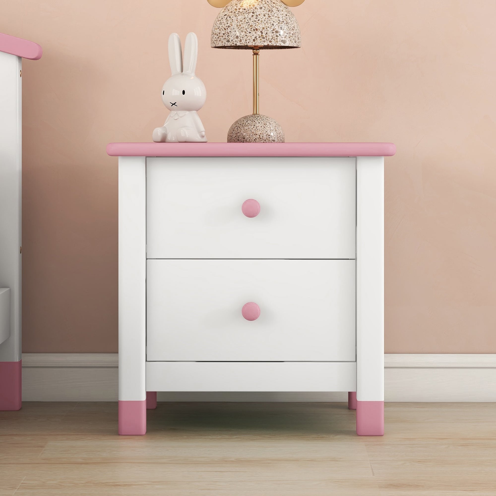 Fashion Stitching Bedside Table Bedroom Storage Cabinet Children's