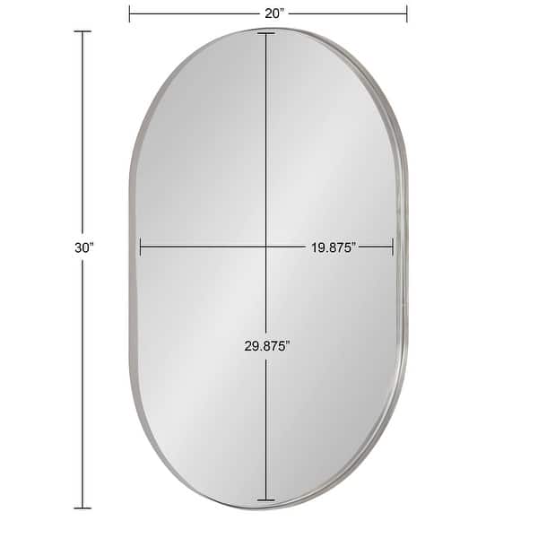 dimension image slide 5 of 7, Kate and Laurel Rollo Capsule Framed Wall Mirror