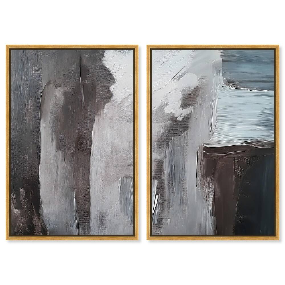 Monochrome Mood I Canvas Set of 2 by Art Remedy