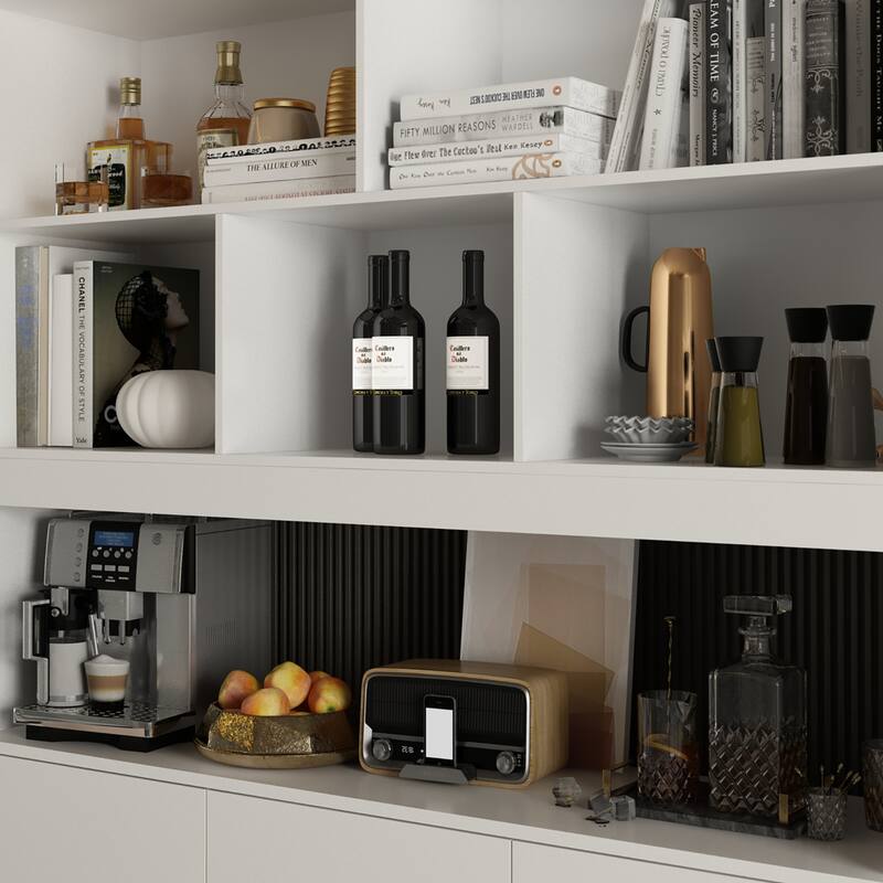 Combined BookShelves Kitchen Cabinet Display Cabinet Pantry Bookcase
