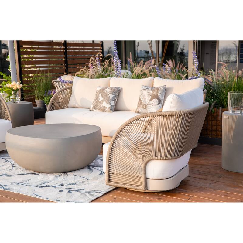 Malibu Outdoor Aluminum Swivel Chair with Sunbrella® Cushions