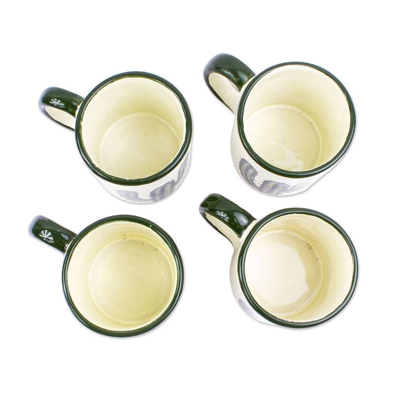Novica Handmade Saguaro Ceramic Mugs (Set Of 4)