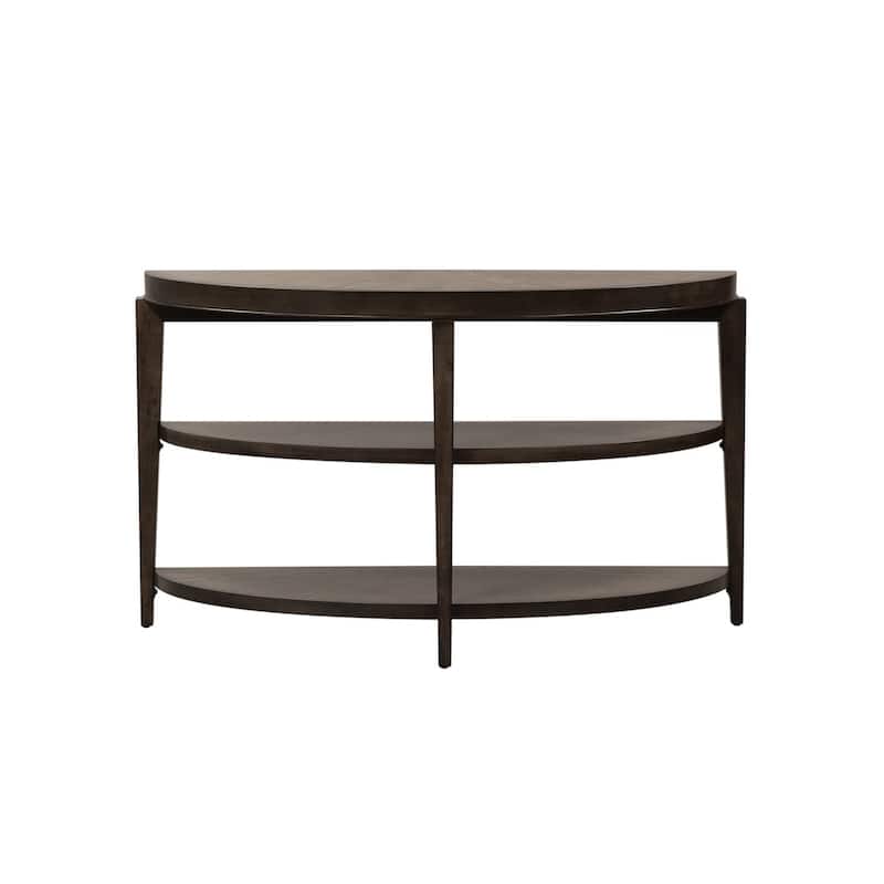 Penton Espresso Stone Sofa Table