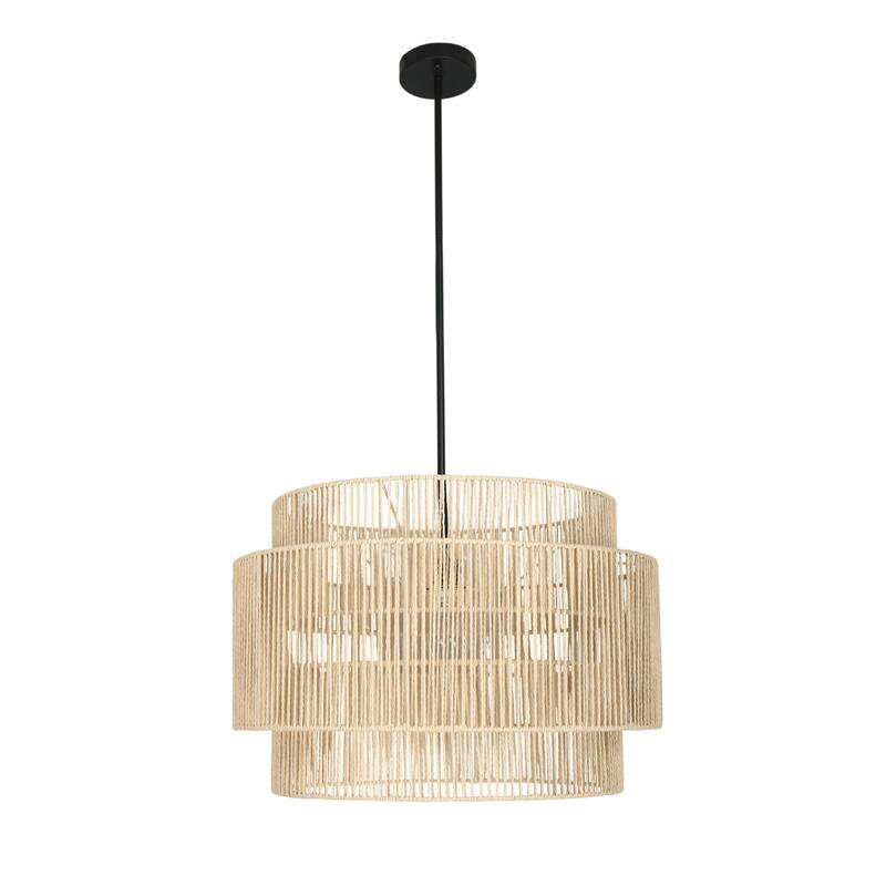 Boho Woven Chandelier Light Lantern Pendant Lamp
