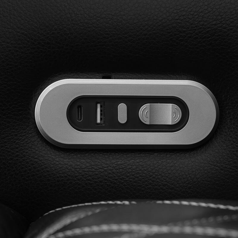 Black Breathable Leather 3-Piece Living Room Functional Sofa Set