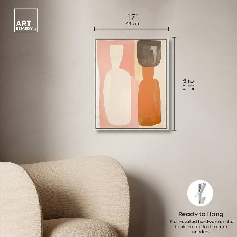 Pink Meets Clay II Canvas by Art Remedy