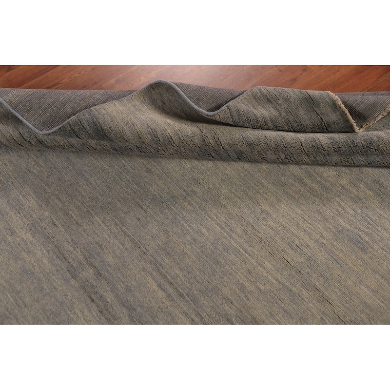 Grays & Beige Modern Gabbeh Area Rug Handmade Wool Carpet - 6'9" x 9'8"