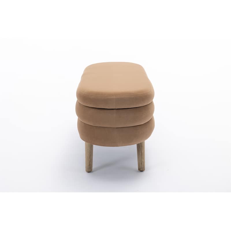 Velvet Fabric Storage Bench