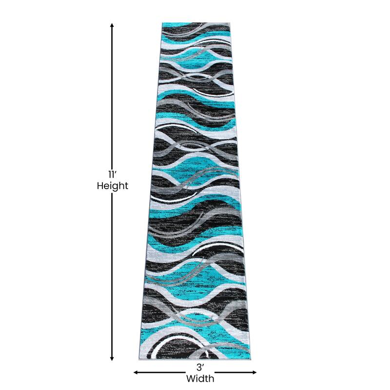Modern Ripple Design Abstract Area Rug
