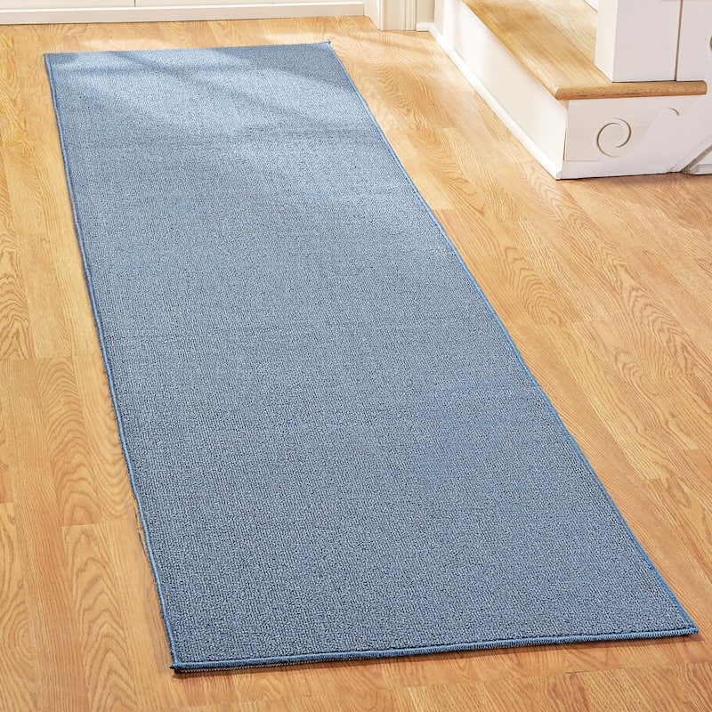 Extra Long and Extra Wide Skid-Resistant Runner Rug - Blue - 28"x90"