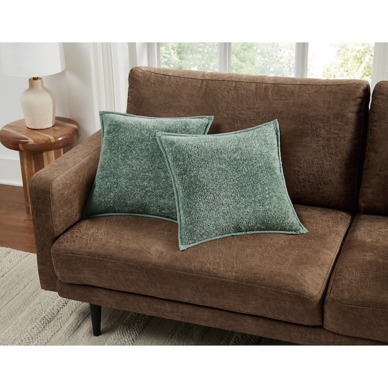 Brooklyn Loom Heathered Sherpa 20x20 2 Pack Decorative Pillow