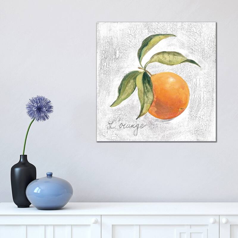 iCanvas "L Orange on White" by Silvia Vassileva Canvas Print - 18x18x1.5