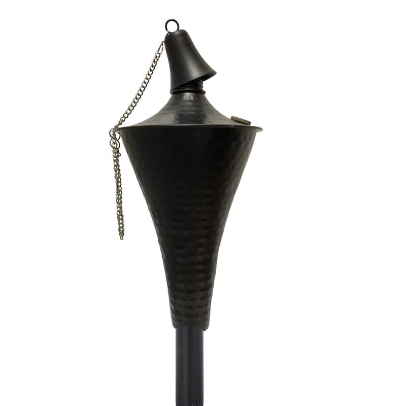 Oahu Tiki Torch - Hammered Black - 1 Pack