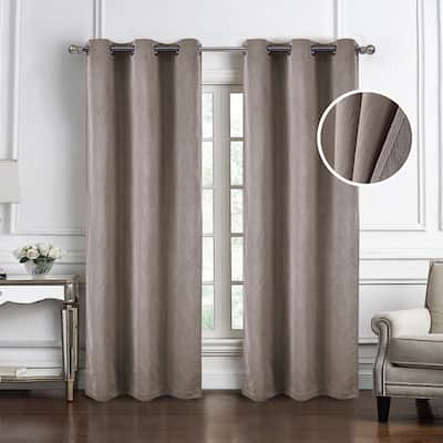 Cleo Stripe Room Darkening Window Curtain Panel Pair