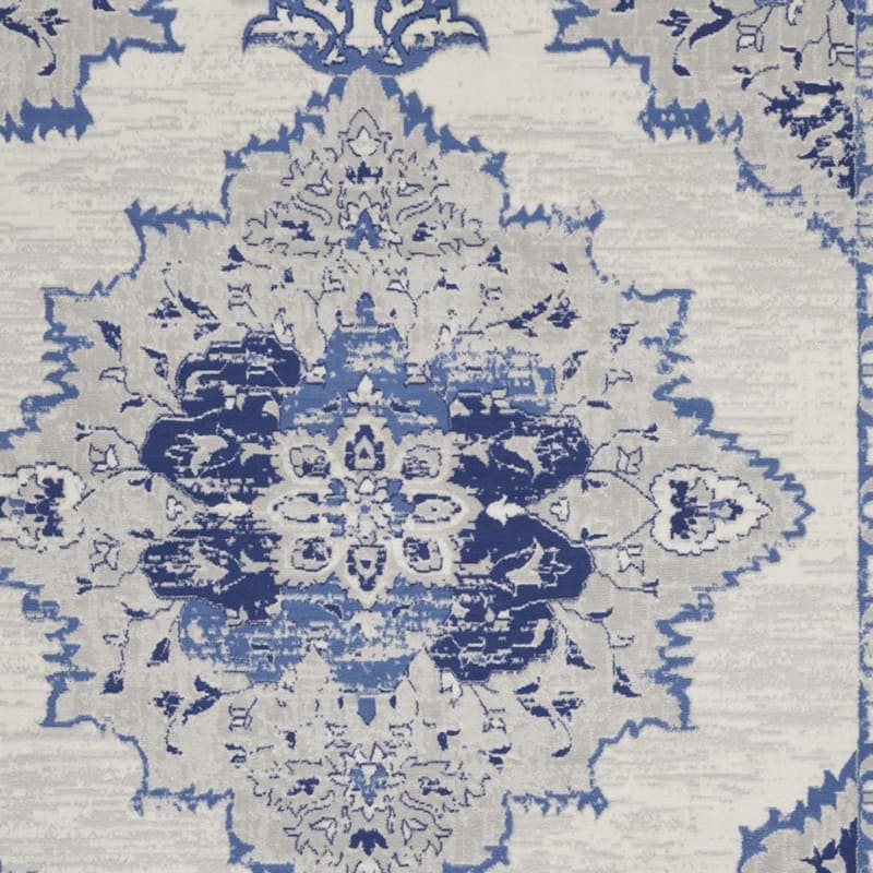 Dosi Power Loomed Distressed Floral Non Skid Stain Resistant Area Rug By HomeRoots - 138' X '100' X '0.39