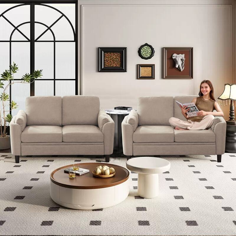 59.05" Loveseat Sofa 2 Set with Soft Handrest
