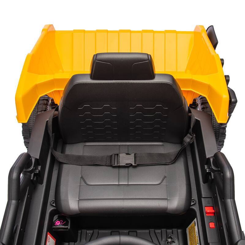 12V Kids Ride On Dump Truck W/Parents Control,2wd,Rear-Wheel Suspension,Electric Dump Bed And Extra Shovel,For Kids 3-5