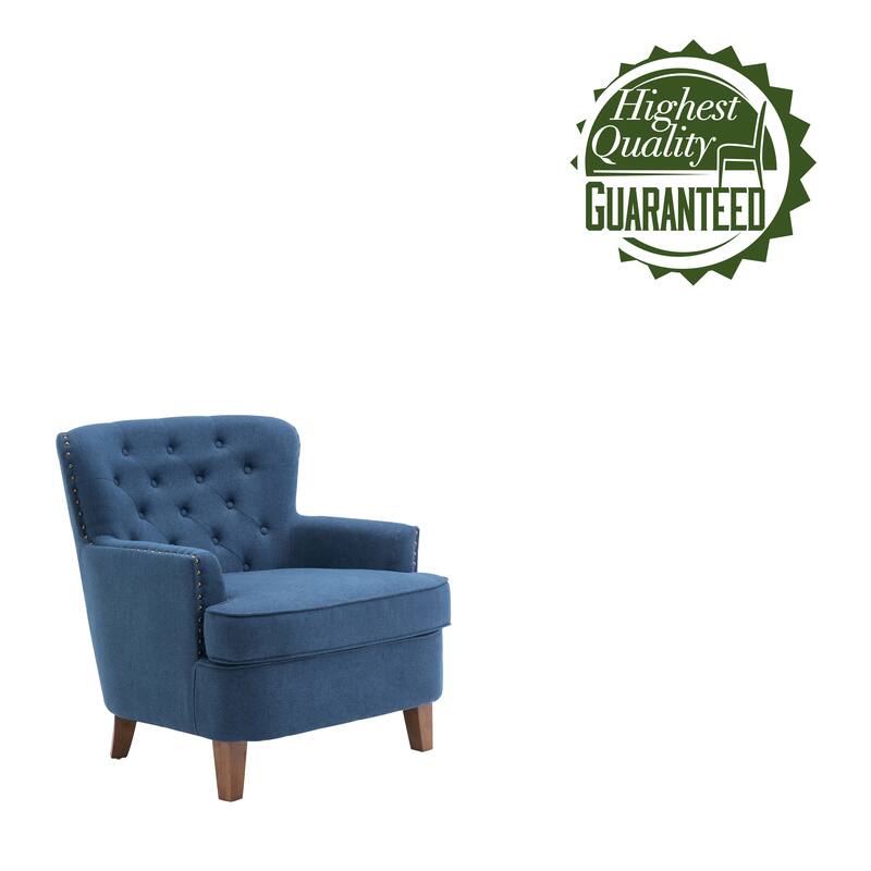 Porthos Home Idir Accent Chair, Fabric Upholstery, Rubber Wood Legs