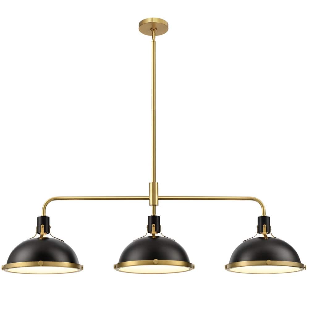 3-Light Farmhouse 3-Light Dome Chandelier Metal Pendant Light