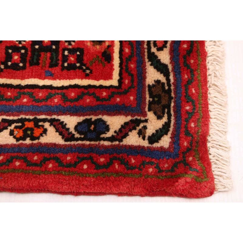 ECARPETGALLERY Hand-knotted Andelz Red Wool Rug - 2'6 x 9'6