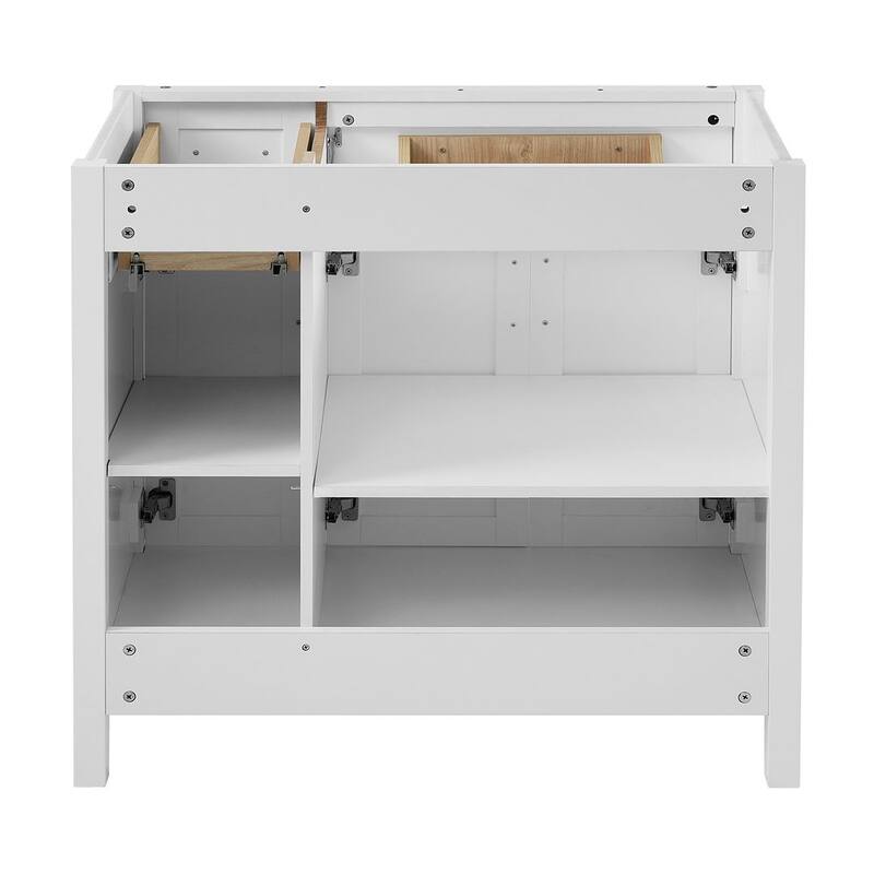 36" Bathroom Vanity Cabinet with Resin Integrated Sink - 2 Drawers, 3 Doors