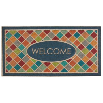 Mohawk Home Crosshatch Tile Welcome Entryway Door Mat - 2' x 4'
