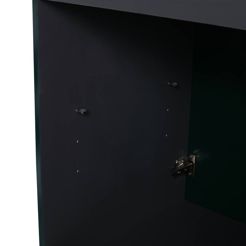36" Freestanding Bathroom Vanity with Soft-Close Doors, Adjustable Storage Shelves, and 3 Metal Handle Options