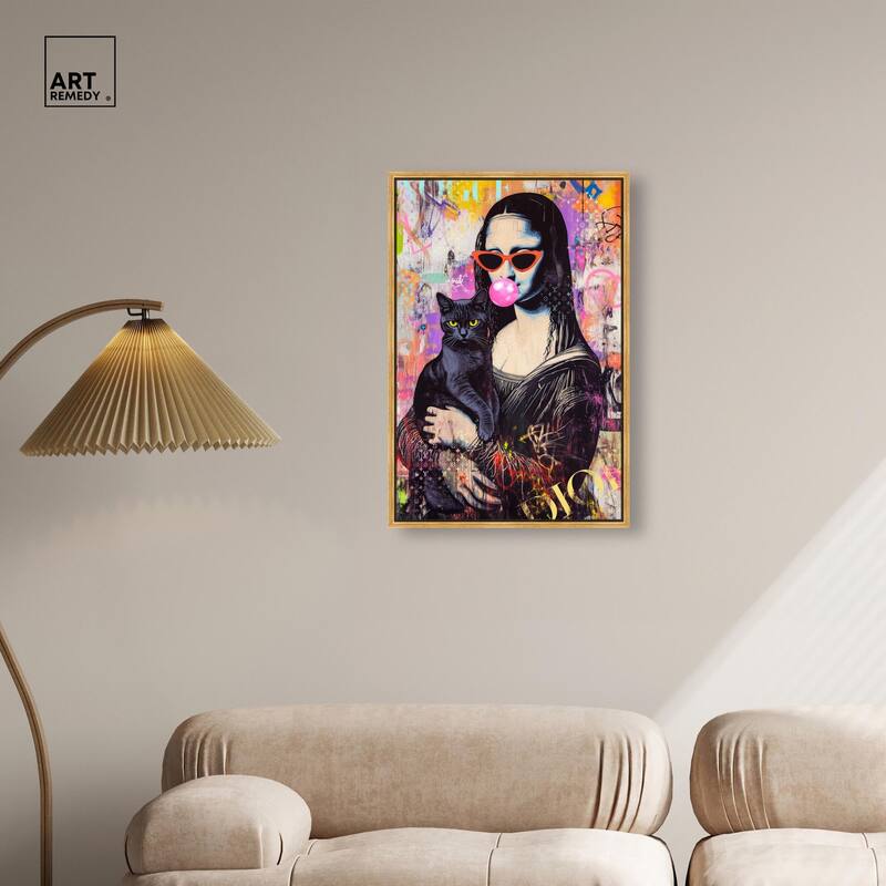 Classical Gal and Her Companion Canvas by Art Remedy