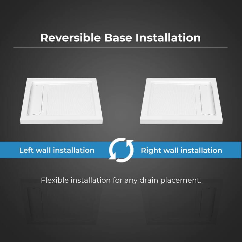 Adena White Shower Base 60x36 in white