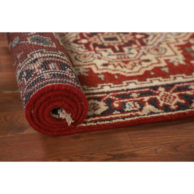 Geometric Heriz Serapi Oriental Foyer Rug Handmade Wool Carpet - 2'6"x 5'9"