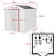 preview thumbnail 21 of 44, VEIKOUS Outdoor Metal Storage Shed with Lockable Door and Air Vents for Garden