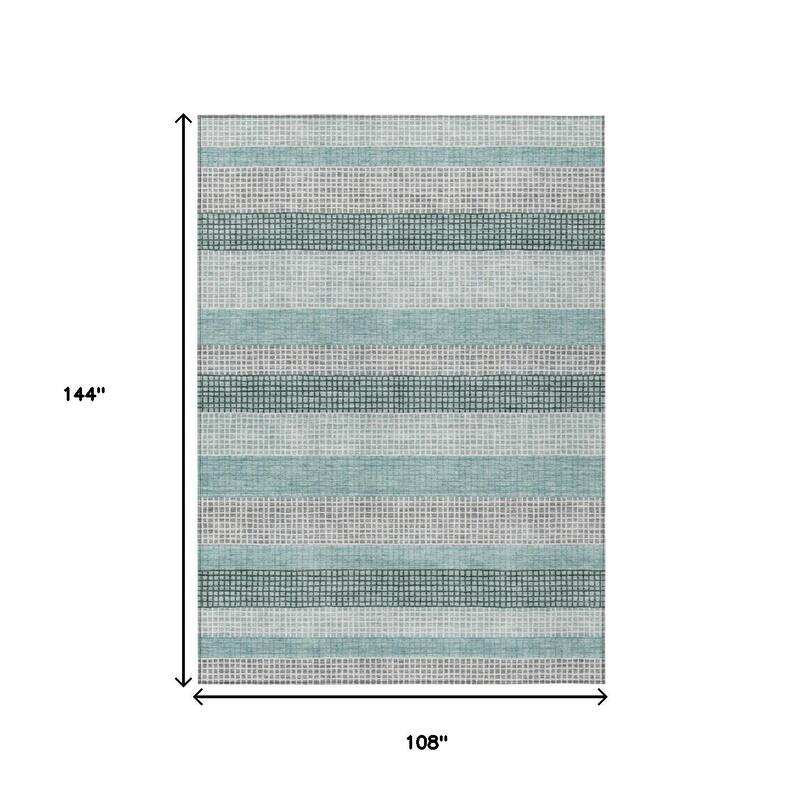 HomeRoots Striped Transitional Rectangle Outdoor Rug