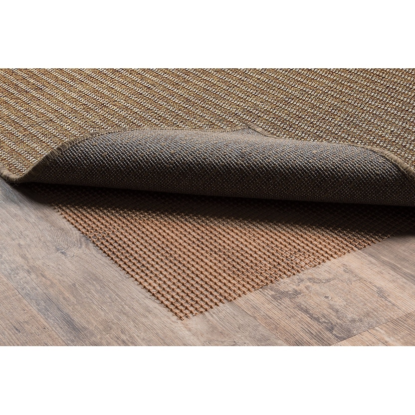 Superior Lynn Non-Slip Felt Rubber Indoor Floor Area Rug Pad with Coating - Neutral Grey - 2' 7 x 8